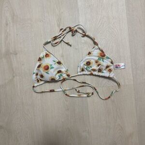 Floral Print Bikini Top